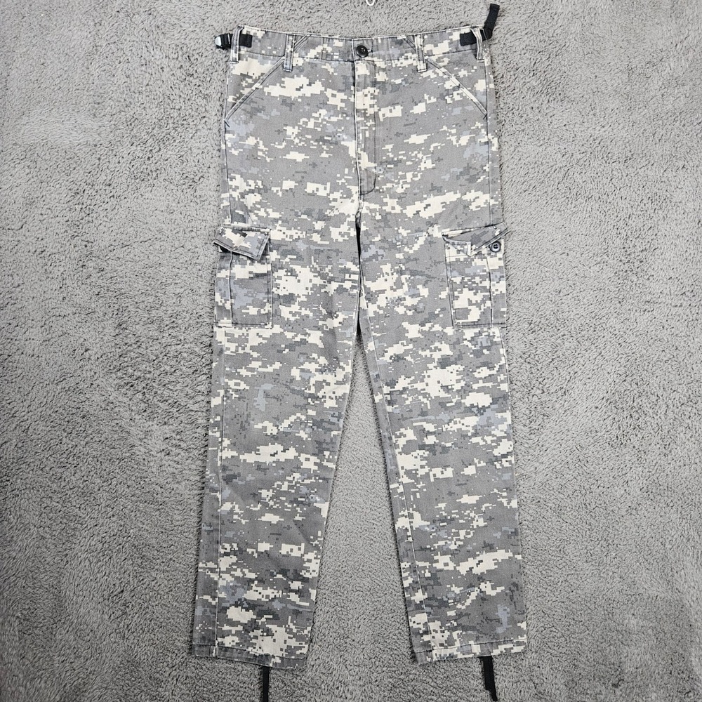 Backbone Kids XL Gray Digital Camo Cargo Pants Tactical Utility Straight Leg